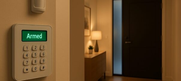 Burglar alarm system protecting home and business property