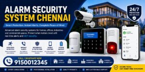Alarm Security System Chennai with smart intrusion detection, mobile alerts, CCTV integration, and 24/7 protection by ATSS.